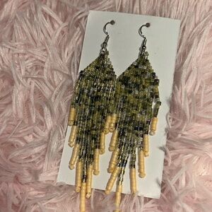 Beaded Fringe Earrings
